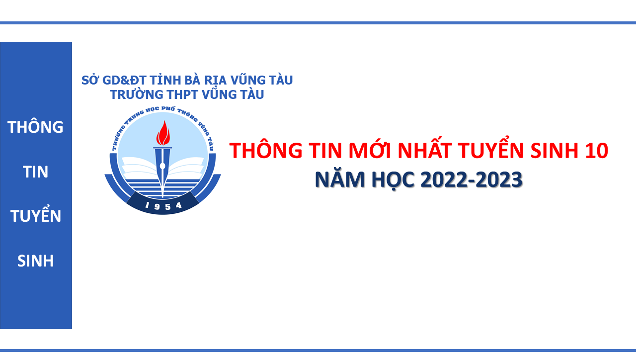 THÔNG BÁO MỚI NHẤT VỀ TUYỂN SINH LỚP 10, NĂM HỌC 2022-2023