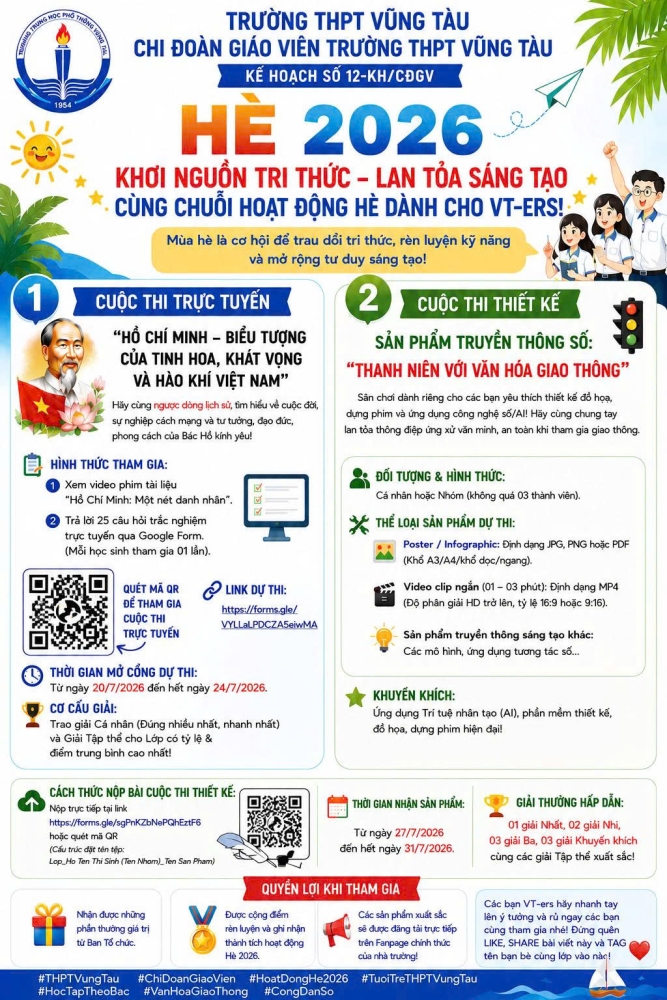 KẾ HOẠCH BÀI THI HÈ 2026: KHỞI NGUỒN TRI THỨC – LAN TỎA SÁNG TẠO