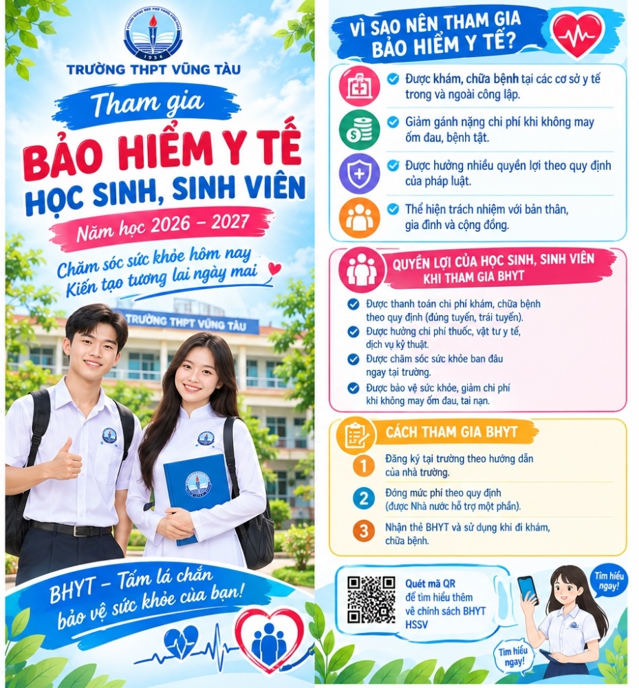 Bảo hiểm y tế học sinh năm học 2026–2027