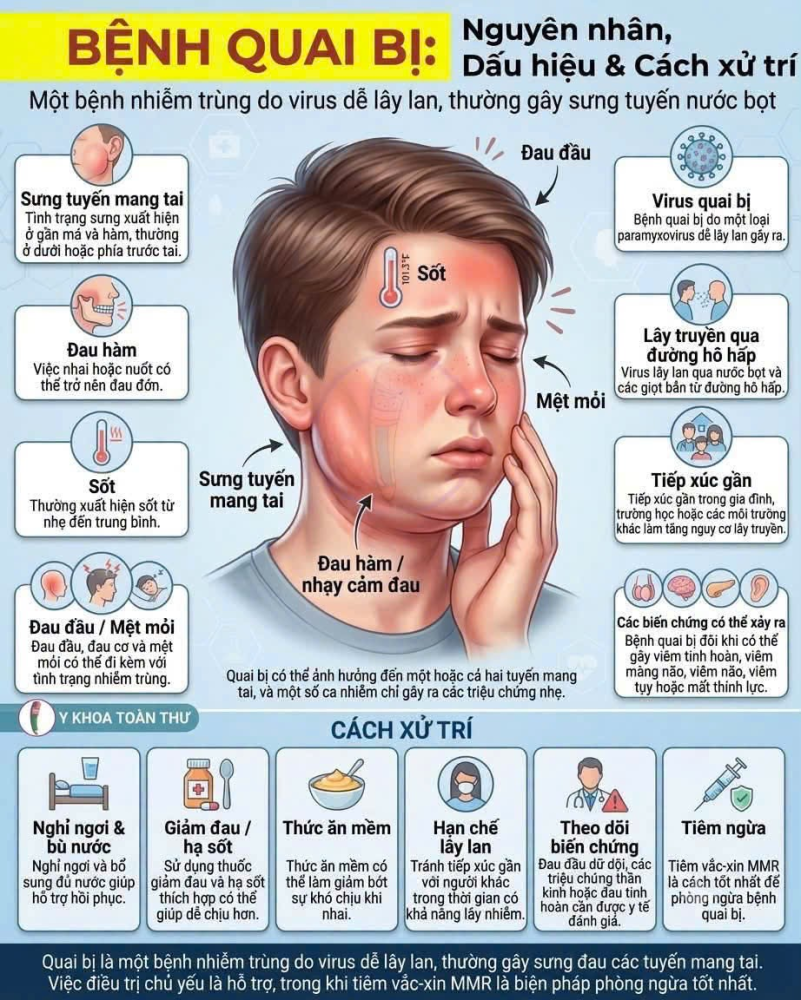 Bệnh quai bị: Nguyên nhân, dấu hiệu và cách xử trí